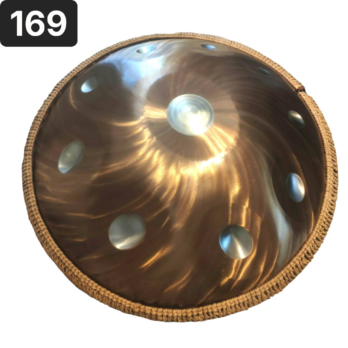 Handpan 10 notes, ré mineur, 440hz, référence 169
