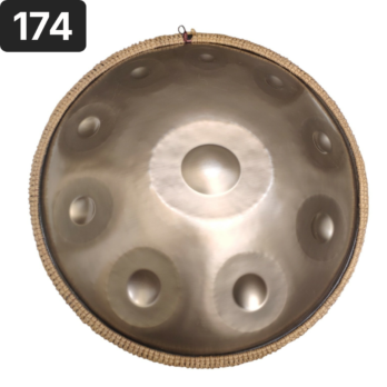 Handpan 10 notes, ré mineur, 440hz, référence 174