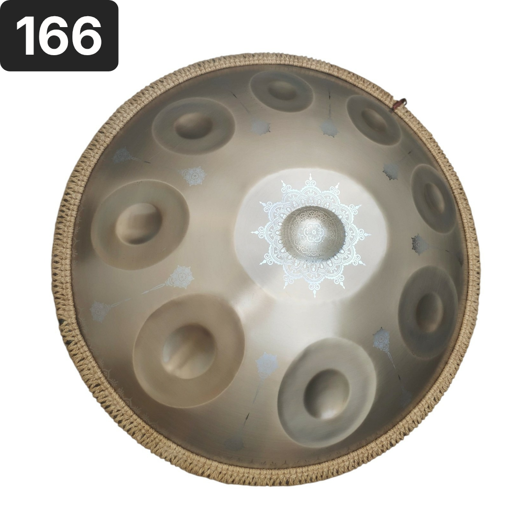 Handpan 9 notes, ré mineur, 440hz, Référence 166