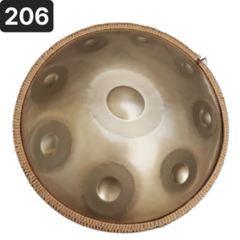Handpan 9 notes, ré mineur harmonique (Hijaz), 440hz, référence 206