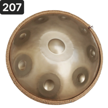 Handpan 9 notes, ré mineur harmonique (style Hijaz), 440hz, référence 207