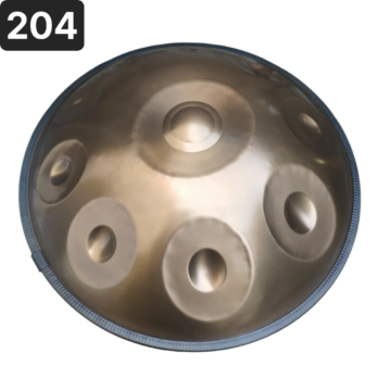 Handpan 10 notes, ember steel, ré mineur kurd, 432hz, référence 204