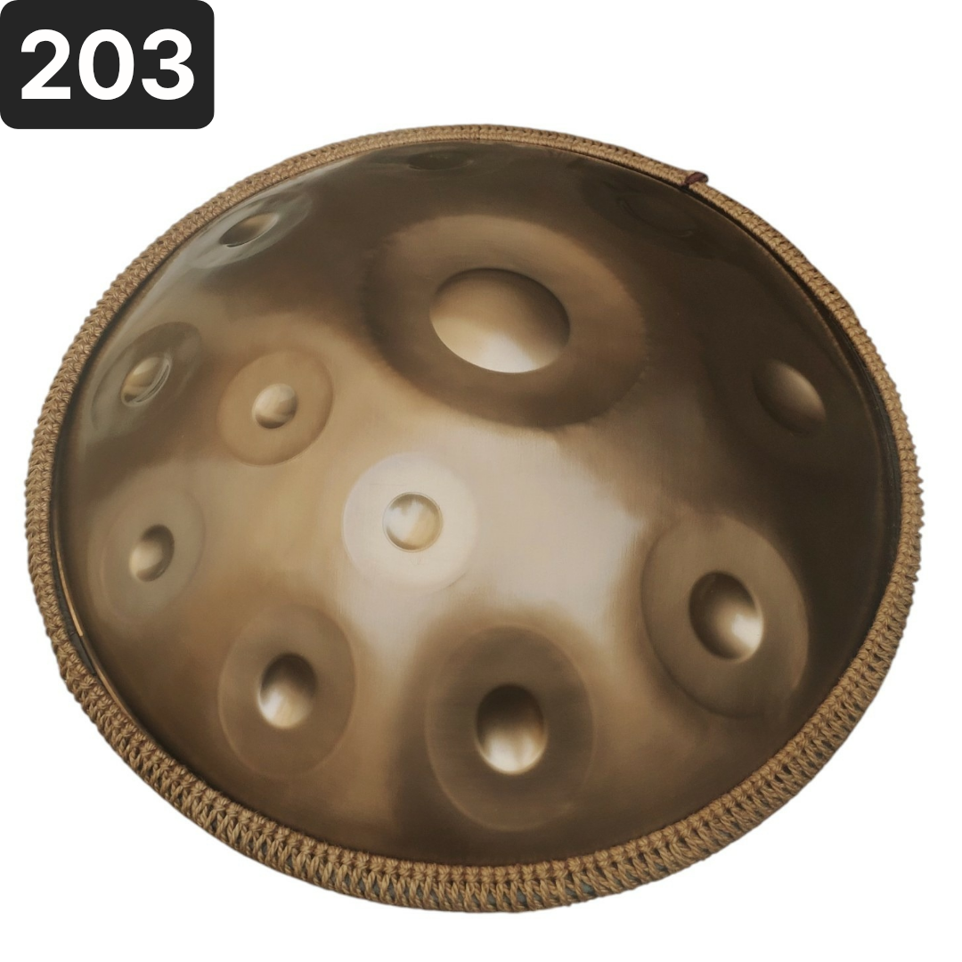 Handpan 12 notes, ré mineur, 440hz, référence 203