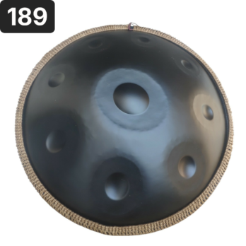 Handpan 9 notes, ré mineur, 440hz, noir, référence 189