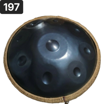 Handpan 9 notes, ré mineur harmonique (Hijazkar), 440hz, référence 197