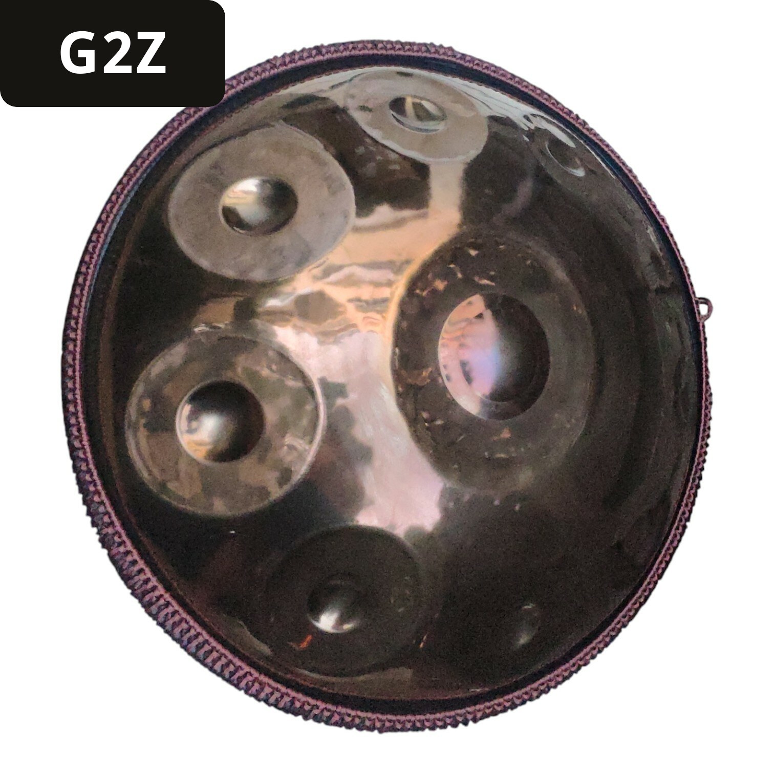 Handpan 10 notes, ember steel, ré mineur kurd, 432hz, référence G2Z