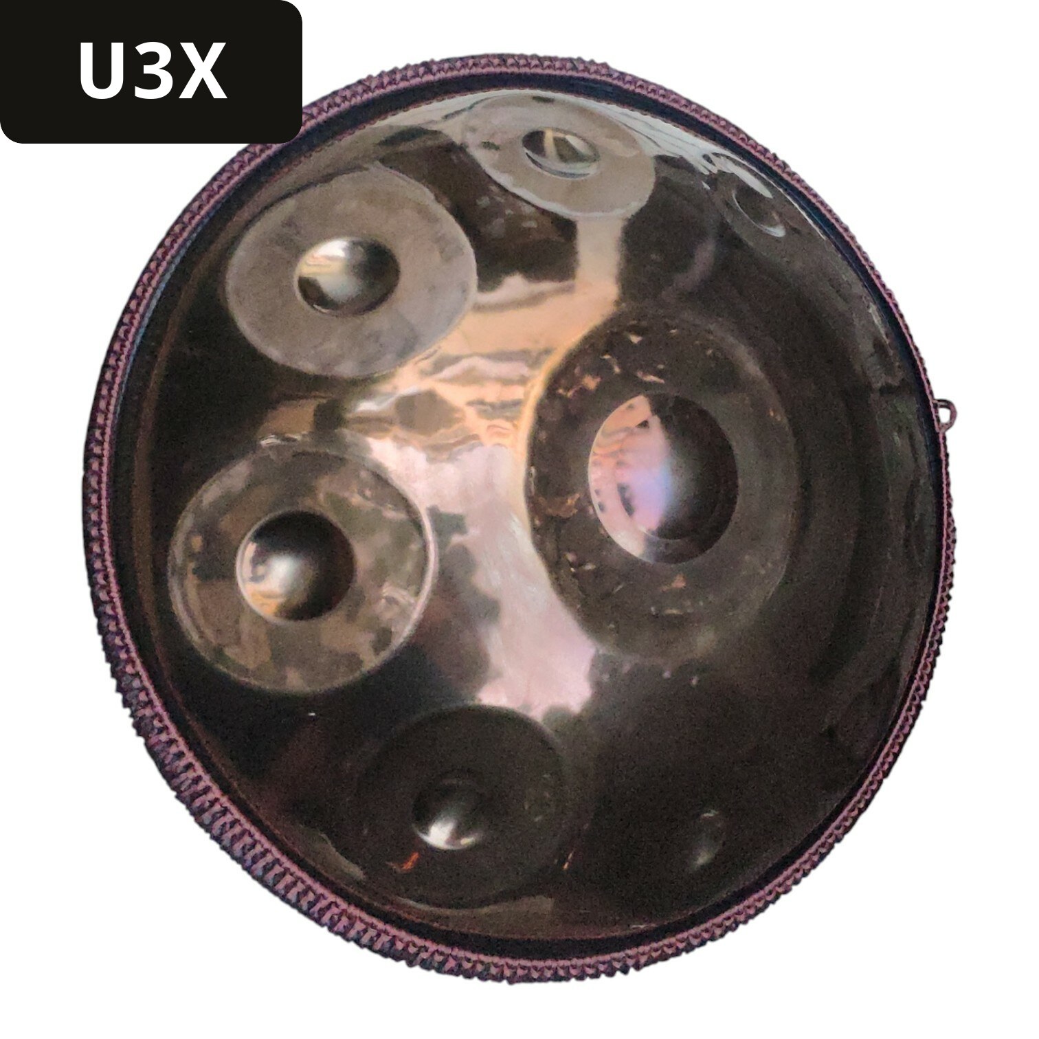 Handpan 10 notes, ember steel, ré mineur kurd, 440hz, référence U3X